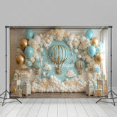 Lofaris Dreamy Hot Air Balloon Adventure Cake Smash Backdrop